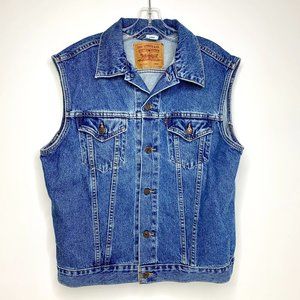 Levi's Blue Jean Vest Large
